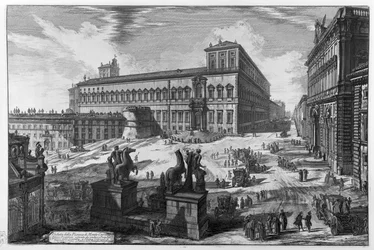 Vue de la Piazza di Monte Cavallo